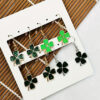 Wholesale St. Patrick's Day Four-Leaf Clover Earrings