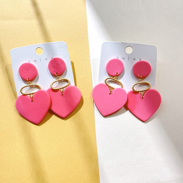 O1CN01yfDVja2BSrC81oUPG_2210951808338-0-cib Wholesale Heart shaped geometric soft clay earrings