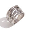 O1CN01yhttcU2AUrRhLUJFe_2213308878207-0-cib Wholesale Stainless steel 18K gold plated irregular braided and intertwined closed ring