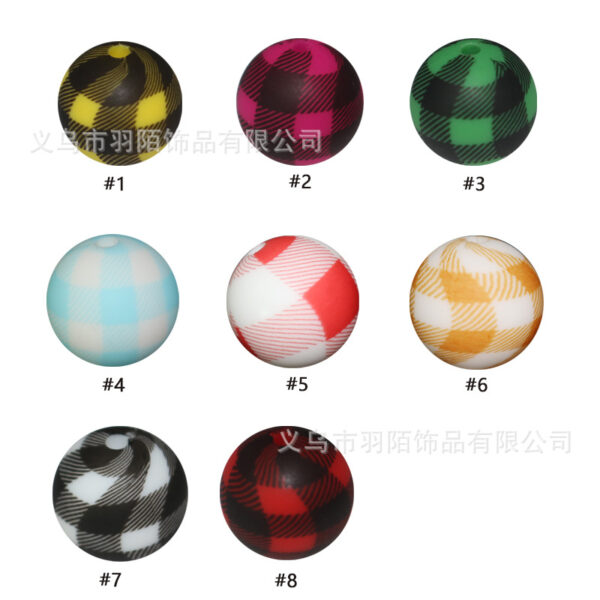 O1CN01yiFXDG1gWkaYOIcUY_2214318854150-0-cib Wholesale 10PCS 15mm Watermark Silicone Color Lattice Beads