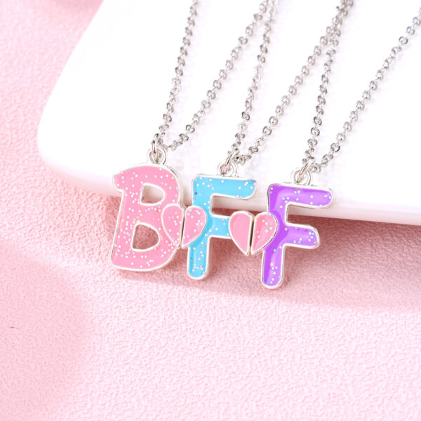 Wholesale BFF necklace simple letter clavicle chain love stitching good friend set
