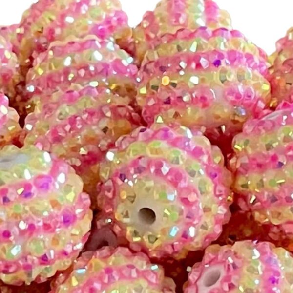 O1CN01yk7Ged1QErIdWccpx_2201245431945-0-cib Wholesale 5PCS 20MM Rhinestone Resin Beads Bubblegum Beads