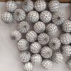 Wholesale 5pcs 20MM Halloween White Spider Web Printed Beads