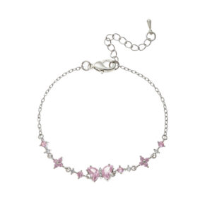 Butterfly flower bracelet-silver