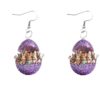Wholesale Easter Purple Eggshell Rabbit Acrylic Earrings