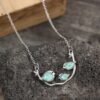 Wholesale Sparrow Sky Blue Sticker Alloy Necklace