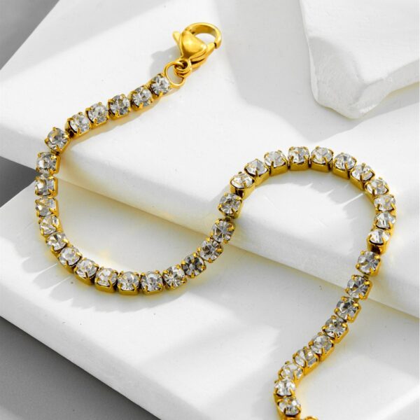 Wholesale multi-row full diamond Titanium Steel Bracelets