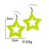 Wholesale Fluorescent Five-pointed Star Small Lightning Earrings