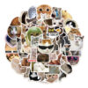 Wholesale 50pcs cartoon cute cat emoji Waterproof vinyl stickers