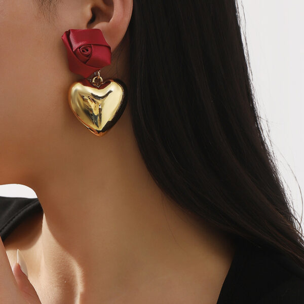 Wholesale Valentine's Day Rose Love Earrings