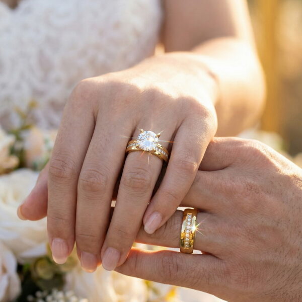 Wholesale Micro inlaid diamond striking texture zircon stainless steel ring