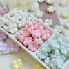 Wholesale 10pcs UV Macaron Four Leaf Flower Acrylic Beads