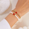 Wholesale Love Pearl Double layer Bracelet