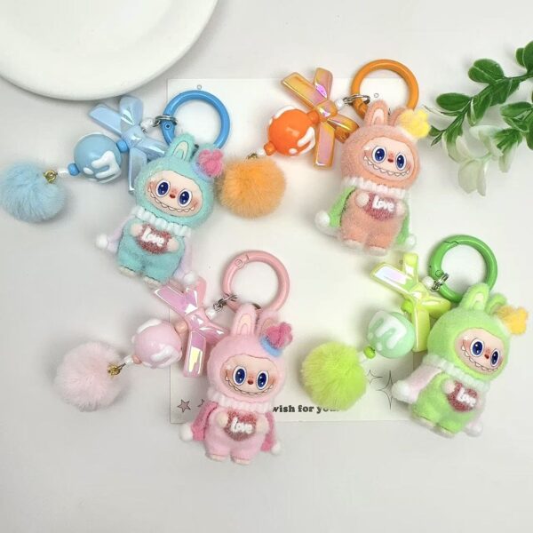 O1CN01yvpLIJ1qBMQHWWjF9_2219486535457-0-cib Wholesale Flocked Bunny King Plush Toy Keychains OLY Exclusive