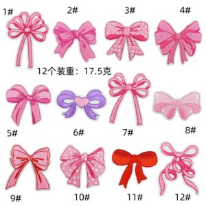 Bow cloth patch set 12 pieces