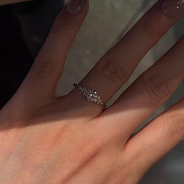 Wholesale Daughter Gold Flash Zircon Ring Light Luxury Ring