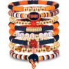 Wholesale 8pcs rugby multi-layer stackable bracelet