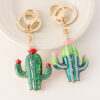 Wholesale Handmade Diamond-Encrusted Alloy Cactus Keychain