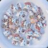Wholesale 10pcs 26mm leopard print cartoon cat acrylic beads