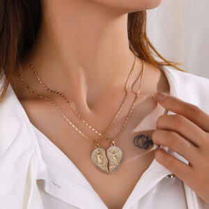 Wholesale Alloy Heart Layered Clavicle Necklace