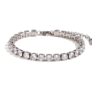 5mm zircon chain bracelet-Silver