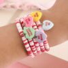 Wholesale Love Tagging Soft Pottery Bracelet Cute Resin Pendant Valentine's Day Bracelet