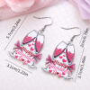 Wholesale Valentine's Day Pink Champagne Glass Acrylic Earrings