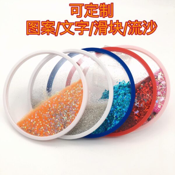 O1CN01z7jKmc29k96Wlt5X2_2389978105-0-cib Wholesale Glitter quicksand thickened coaster scenic spot companion gift ornaments base non-slip heat insulation can be fixed printing source factory