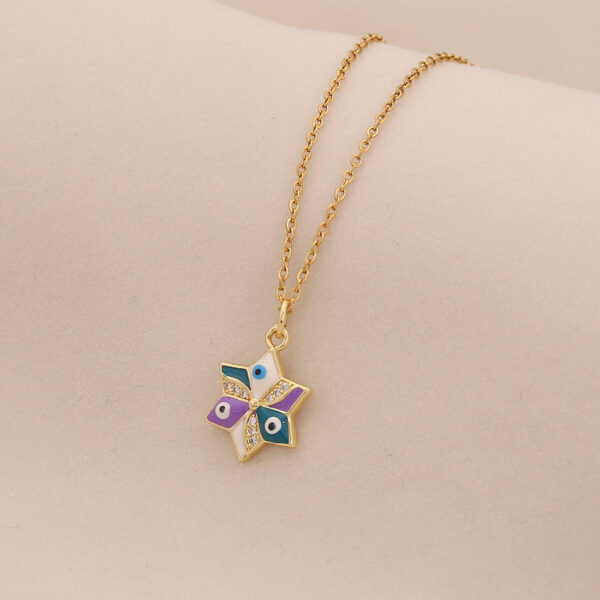 Wholesale Devil's Eye Necklace Stainless Steel Clavicle Chain