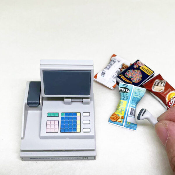 Wholesale Miniature cash register supermarket scene model Doll Accessories