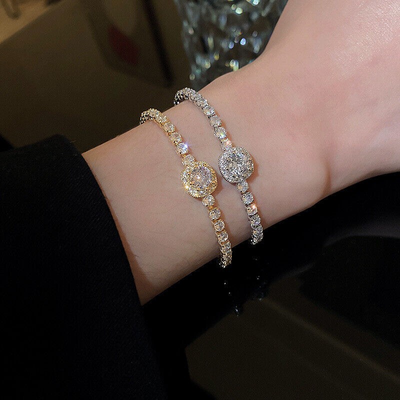 Wholesale rose gold love zircon bracelet simple alloy diamond ladies bracelet