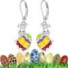 Wholesale Easter egg cute rabbit pendant earrings