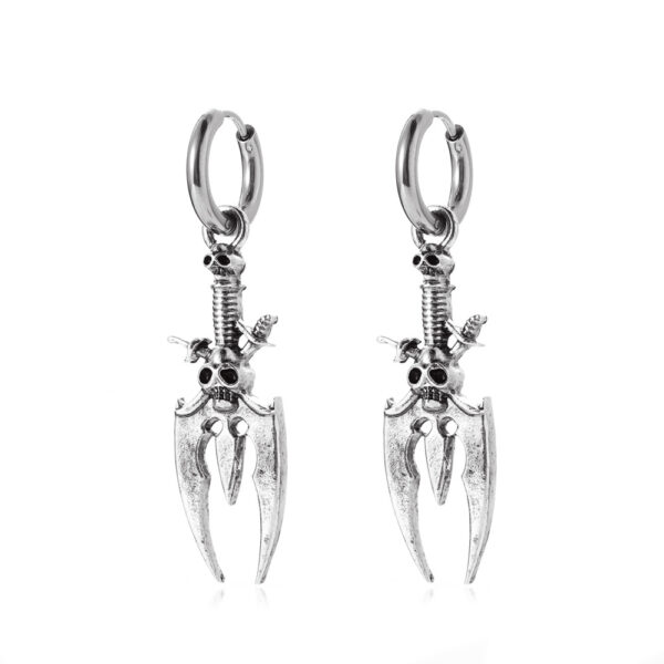 Wholesale Retro Skull Gothic Punk Halloween Earrings