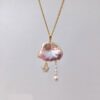 Wholesale Dopamine cloud pearl moon star studded diamond necklace