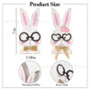 Wholesale Easter Bunny Wooden Glasses Couple Bunny Ornaments