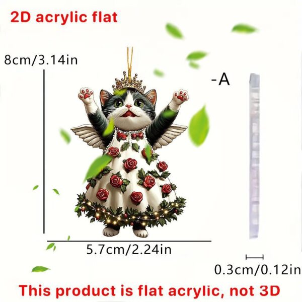 Wholesale Valentine's Day Rose Kitten Acrylic Car Decoration