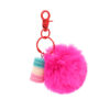 Wholesale Colorful cute furry ball plush keychain