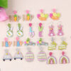 O1CN01zFWusV1T3MGry36cE_2677772326-0-cib Wholesale Easter rabbit colored printed Easter egg acrylic earrings