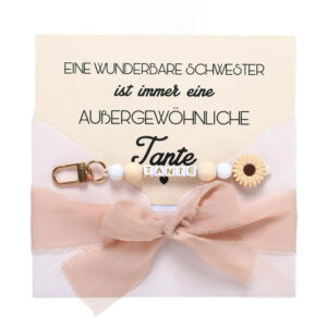 Khaki Daisy Keychain 2