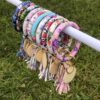 Wholesale Peony Narcissus Rose Bracelet Tassel Wristlet Keychain