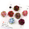 Wholesale 10pcs Colorful Flower Drill Balls Ceramic Beads