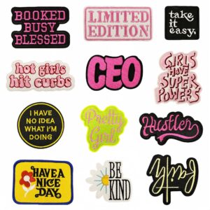 Wholesale Cartoon English word embroidery DIY patches
