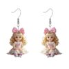 O1CN01zMNoEk2GJlippexpS_2220525858995-0-cib Wholesale Acrylic Doll Cartoon Earrings with Butterfly Dangles