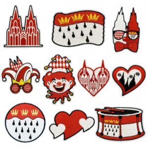 Red carnival cloth sticker set 10 pack