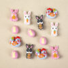 Wholesale Rabbit 3D Silicone Easter Stereo Eggs Kidsren's DIY Jewelry Straight Hole Focal Beads