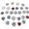 Wholesale Alloy Heart-Shaped Heart Eight-Hole Multi-Color Spacer Crystal Beads