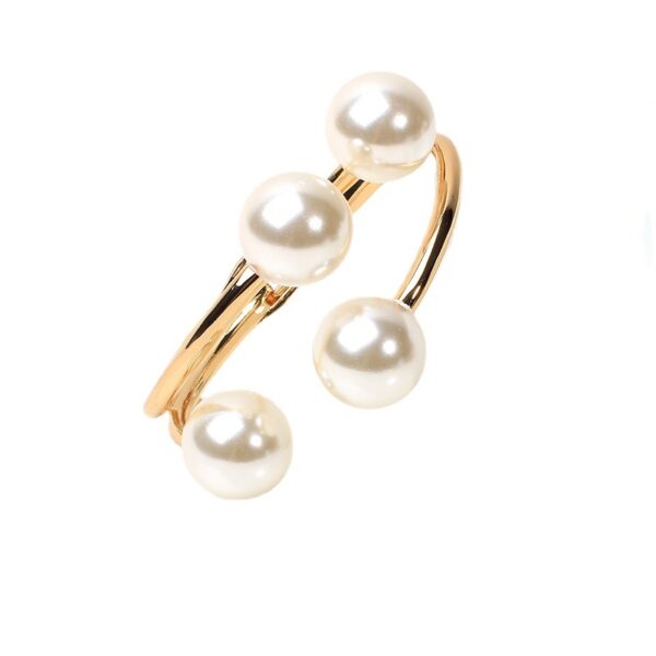 Wholesale Pearl double-layer semi open bracelet