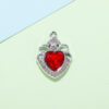 Wholesale Crown Love Colored Gemstone Pendant with Diamonds