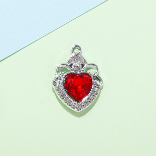 Wholesale Crown Love Colored Gemstone Pendant with Diamonds