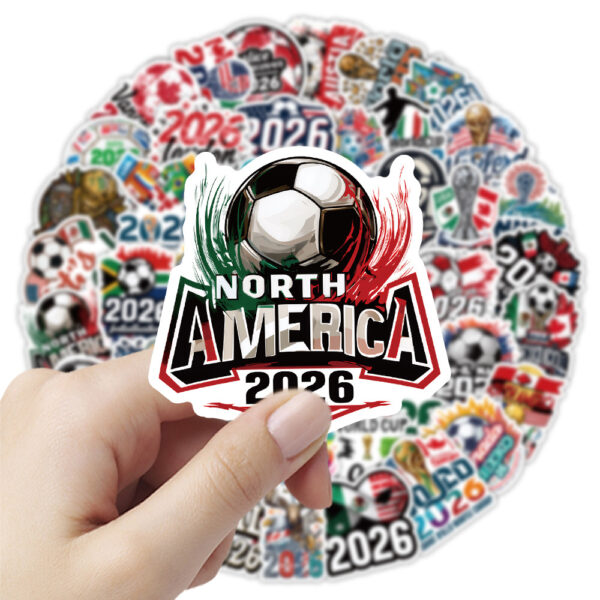 Wholesale 50 Cute Cartoon World Cup Waterproof Vinyl Stickers